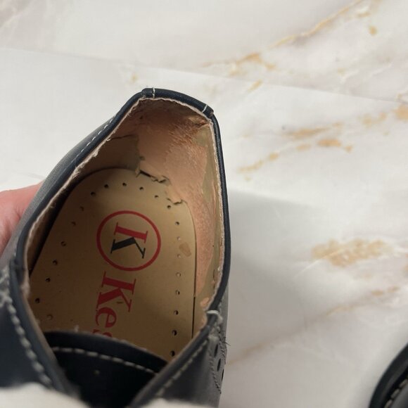 Kesco Navy Blue Lace-up Saddle Oxford Shoes Uniform School Womens Size 5 1/2 - Picture 9 of 16